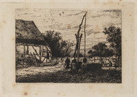 KG 14181
<br/>
Landschap met een waterput
<br/>
<em>Jacques, Charles (1813 - 1894)</em>